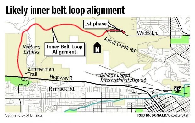 Billings inner belt loop from Wicks Ln to Zimmerman Trl